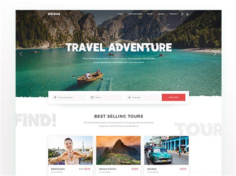 Travel Landing page by Marina Simeunović for Qode Interactive on Dribbble