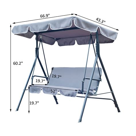 Replace the old damaged fabric on your swing's canopy with premium outdoor fabric from sailrite®. Metal 3 Seater Outdoor Swing Chair Lounger with Frame and ...