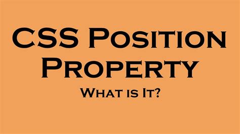 Css Position Property Positioning Html Elements Using Css Youtube
