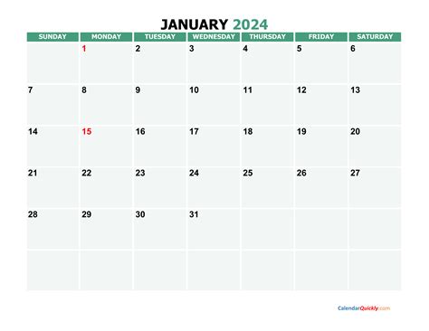 Large Monday Printable 2024 Calendar Calendar Quickly January 2024