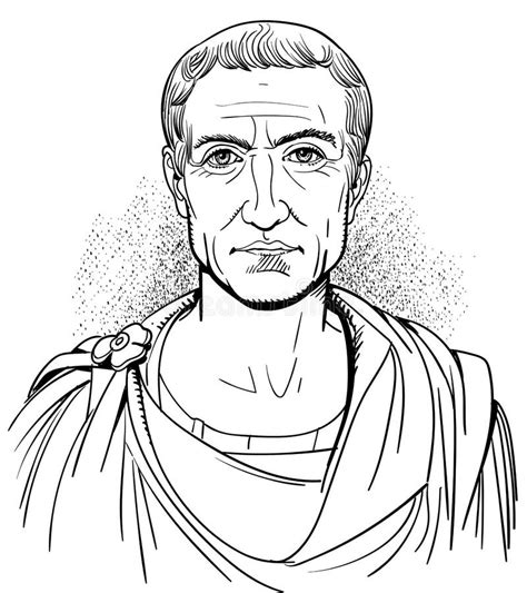 Simple Julius Caesar Cartoon Drawing