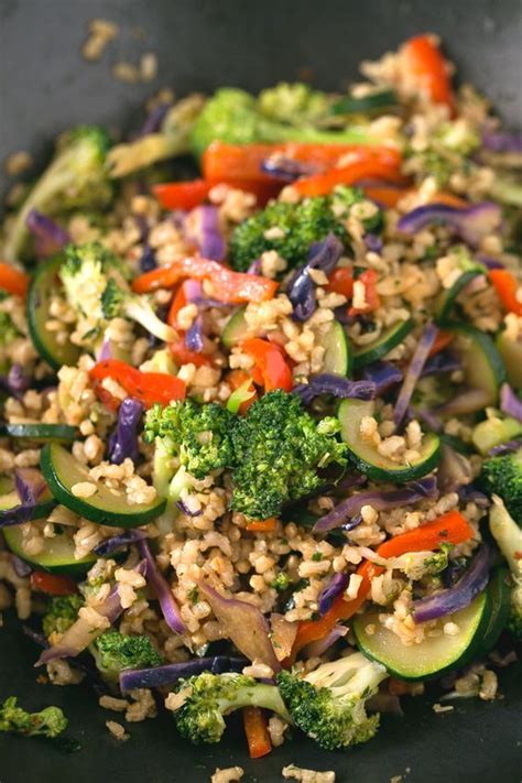 Add the rice, and stir until rice is toasted. Wok de arroz integral y verduras | Recipe | Vegetarian ...
