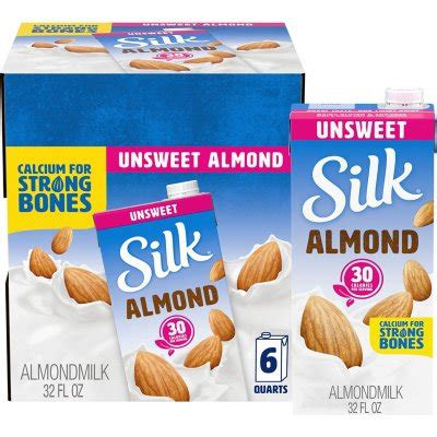 Silk Unsweetened Almond Milk Fl Oz Pk Sam S Club