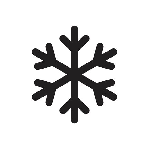 Frozen Snow Icon Template Black Color Editable Frozen Snow Icon