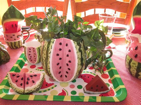 Centerpiece For A Slice Of Summer A Watermelon Theme Table