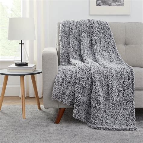 Mainstays Sherpa Throw Blanket 50x60 Gray