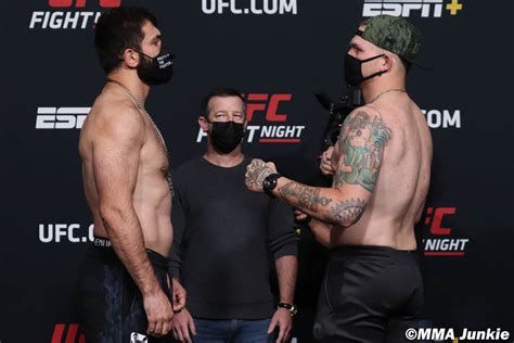 Andrei Arlovski Chase Sherman Ufc On Espn 22 Official Weigh Ins Mma Junkie