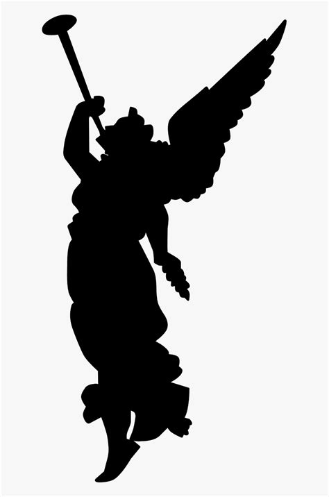 Christmas Angels Clipart Black And White Angel Announcing Silhouette
