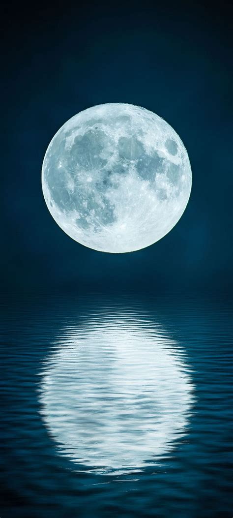 full moon water reflection phone moon with water hd phone wallpaper pxfuel