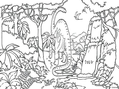 Tropical Rainforest Coloring Page