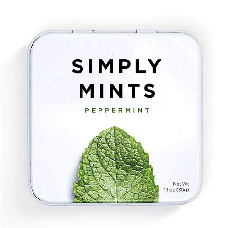 Simply Mints Natural Peppermint Breath Mints 1 Tin 45