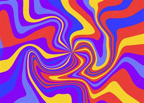 Psychedelic Art Retro 70s Abstract Colorful Background Psychedelic Art