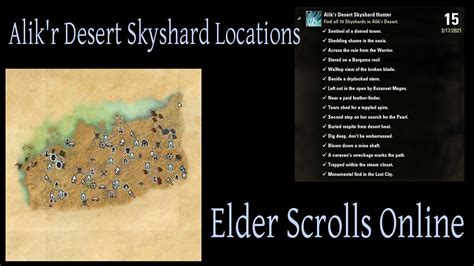 Alikr Desert Skyshard Locations Map Elder Scrolls Online Eso Youtube