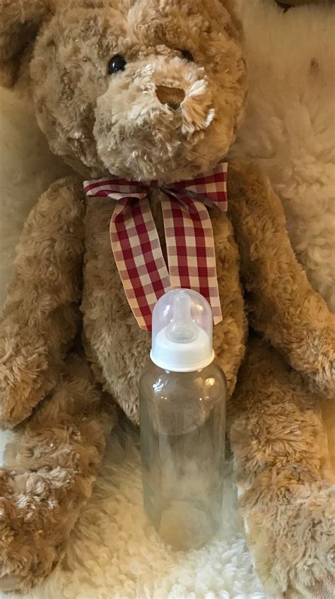 Over Sized Large Glass Adult Baby Bottle With Rubber Teat