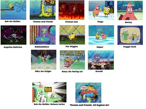 Hit Entertainment Shows Portrayed By Spongebob By Abraham2204 On Deviantart