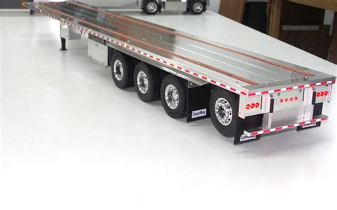 Custom Aluminum Flatbed Trailers For Tamiya Trucks Realistic Flatbed