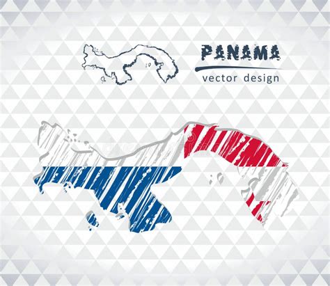 Panamá Mapa Del Ejemplo Del Vector De Panamá Ilustración del Vector
