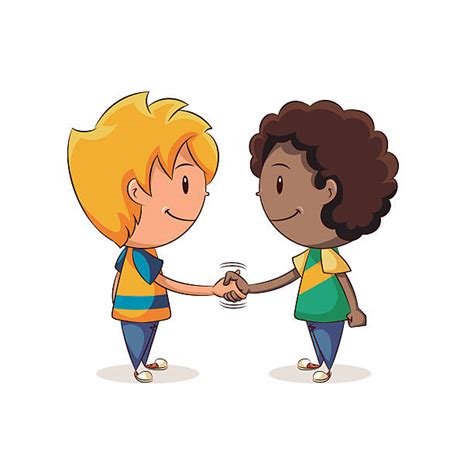 3800 Kids Shaking Hands Stock Illustrations Royalty Free Vector