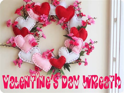 Valentines Wreath With Felt Hearts And Blossoms Life Sew Savory