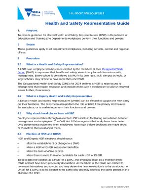 Health And Safety Representative Guidehealth And Safety Representativessafework Nswhealth And