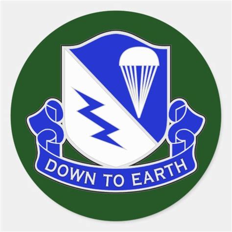 507th Infantry Regiment Airborne Dui Classic Round Sticker