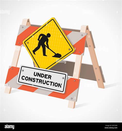 Road Work Ahead Sign As A Traffic Warning In Vector Format Stock Vector