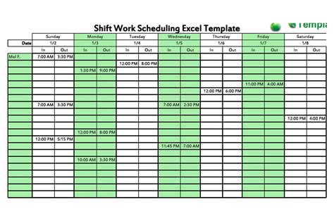 12 Hour Rotating Shift Schedule Template Excel Addictionary