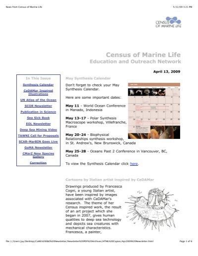 April Census Of Marine Life