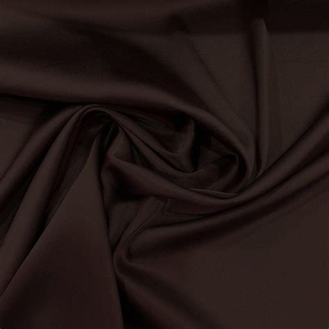 Iced Brown Stretch Satin Back Crepe Cady Fabric — Tissus En Ligne