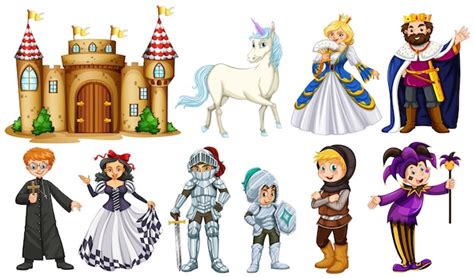 Different Characters In Fairy Tales Free Vector
