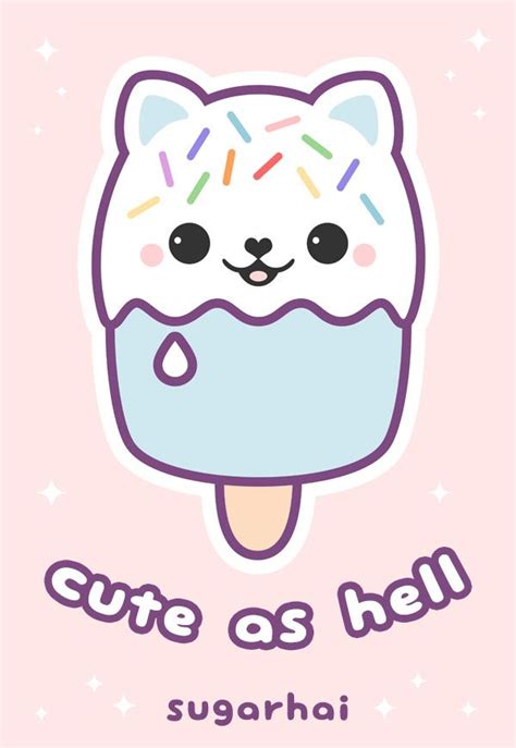 Super Cute Pastel Pink And Blue Kitty Cat Popsicle From