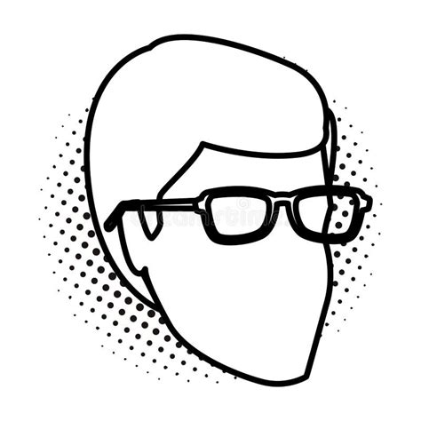 Faceless Guy Glasses Banner Stock Vector Illustration Of Vector