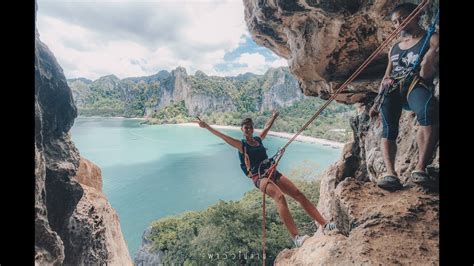Railay Beach Climbing Testimonials Real Rocks At Krabi Thailand Youtube