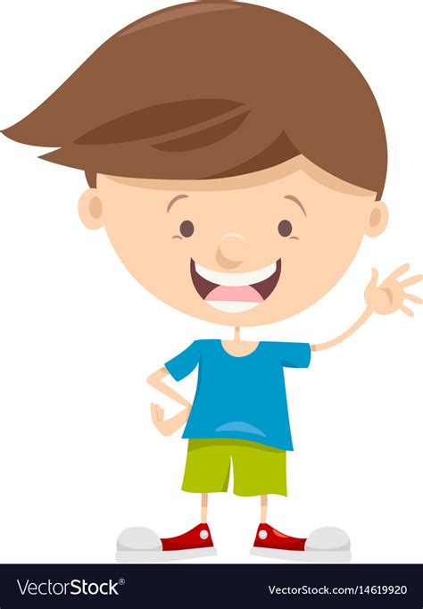 Little Boy Cartoon Character Royalty Free Vector Image