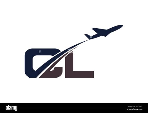 Initial Letter C And L With Aviation Logo Design Air Airline