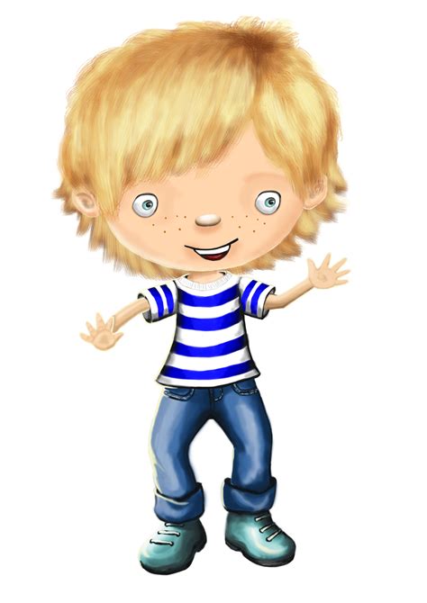 Cute Blonde Boy Illustration By Emine Ceran Blonde Hair Cartoon