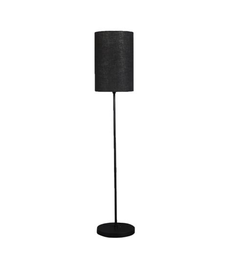 Buy Matteo Black Cotton Shade Club Floor Lamp With Mdf Base By Pristine