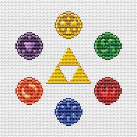 Legend Of Zelda Six Medallions Cross Stitch Pattern Pdf Etsy