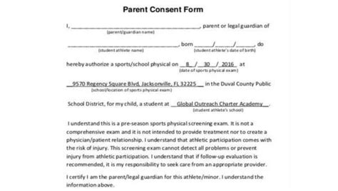 consent form samples  sample  format