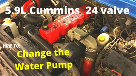 How To Replace The Water Pump On A 24valve 59l Cummins Diesel Engine