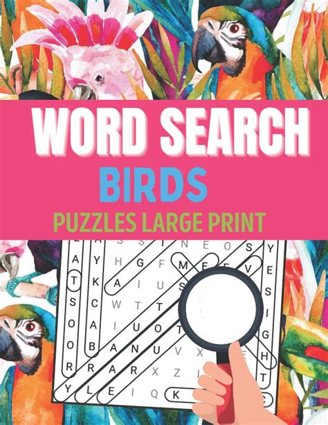 Buy Word Search Birds Puzzles Large Print Birds Word Search Book For
