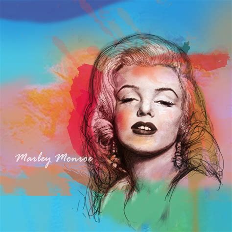 Marilyn Monroe Stylised Pop Art Drawing Sketch Poster Drawing By Kim
