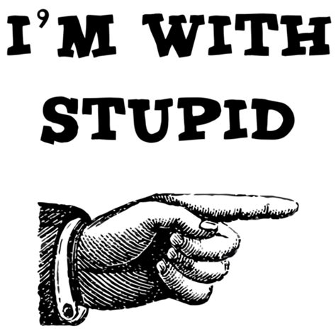 I'm with stupid - Funny T-Shirt png image