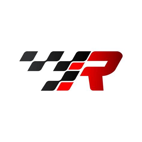 Download The Letter R With Racing Flag Logo Royalty Free Vector From Vecteezy For Your
