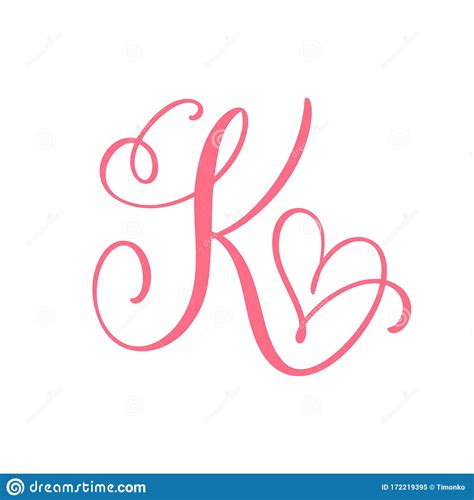 Download Vector Vintage Floral Monogram Letter K. Calligraphy ...