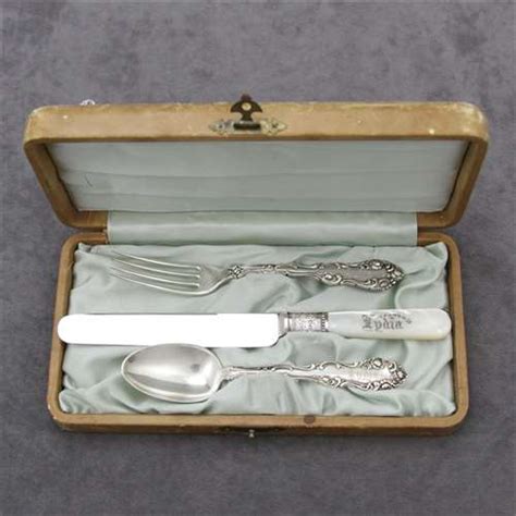 Towle Old English Sterling Youth Fork Knife And Spoon