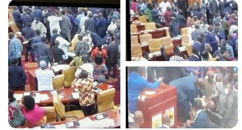 Breaking News Chaos Erupts In Ghana’s Parliament As Mps Trade Blows Like Azumah And Quartey