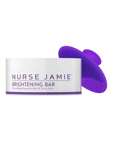 nurse jamie nurse jamie brightening bar with exfolibrush silicone facial brush