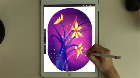 Ipad Pro Drawing Flower Procreate Youtube