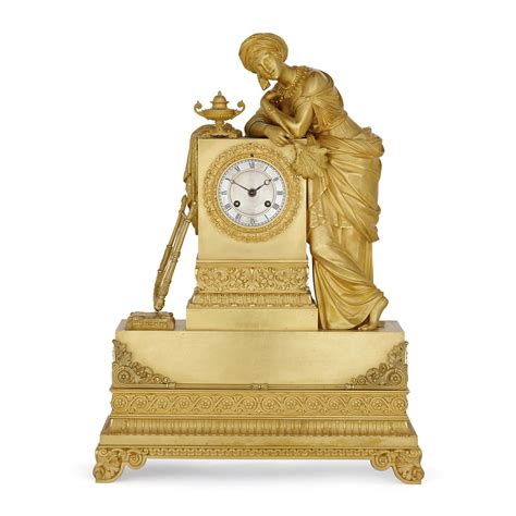 Charles X Period Orientalist Ormolu Mantel Clock By Denière Mayfair